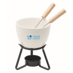 Pequeno conjunto de fondue de chocolate para 2 pessoas 240ml cor branco vista principal