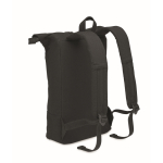 Mochila roll-top para portátil de algodão reciclado 15'' cor preto segunda vista