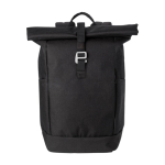 Mochila roll-top para portátil com alças acolchoadas 15'' cor preto primeira vista