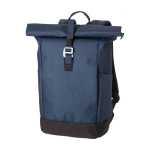 Mochila roll-top para portátil com alças acolchoadas 15'' cor azul segunda vista