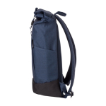 Mochila roll-top para portátil com alças acolchoadas 15'' cor azul quarta vista