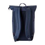 Mochila roll-top para portátil com alças acolchoadas 15'' cor azul sexta vista