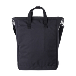 Mala à tiracolo para portátil com 2 bolsos com fecho de velcro 15'' cor preto segunda vista