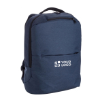 Mochila para portátil com 2 bolsos na parte da frente 15'' cor azul vista principal