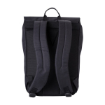 Mochila para portátil com detalhe PU na aba e fecho metálico 15'' cor preto terceira vista