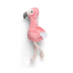 Peluche em forma de flamingo possível de personalizar na etiqueta cor cor-de-rosa segunda vista