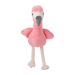 Peluche em forma de flamingo possível de personalizar na etiqueta cor cor-de-rosa quarta vista