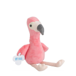 Peluche em forma de flamingo possível de personalizar na etiqueta cor cor-de-rosa vista principal