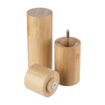 Conjunto de 2 moinhos de bambu para especiarias com tampa a condizer cor castanho primeira vista