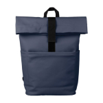 Mochila de PU para portátil com bolso frontal e lateral 15'' cor azul primeira vista