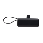 Powerbank com conector lightning e diversas portas 3.000 mAh cor preto quarta vista