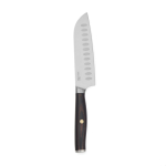 Faca santoku de aço inoxidável reciclado e madeira com lâmina de 14 cm cor prateado