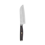 Faca santoku de aço inoxidável reciclado e madeira com lâmina de 14 cm cor prateado vista principal