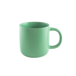 Caneca de cerâmica para café com acabamento mate e efeito rústico 90ml cor verde-claro primeira vista