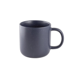 Caneca de cerâmica para café com acabamento mate e efeito rústico 90ml cor azul-marinho primeira vista