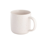 Caneca de cerâmica para café com acabamento mate e efeito rústico 90ml cor branco-sujo