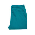 Calças unissexo estilo jogger de algodão reciclado, 340 g/m2 Iqoniq cor verde esmeralda terceira vista