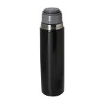 Termo de aço inoxidável reciclado com tampa estilo copo 750ml cor preto segunda vista