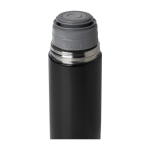 Termo de aço inoxidável reciclado com tampa estilo copo 750ml cor preto terceira vista