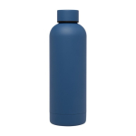 Garrafa de cobre e aço inoxidável reciclado isolada a vácuo 500ml cor azul-marinho segunda vista frontal