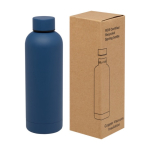 Garrafa de cobre e aço inoxidável reciclado isolada a vácuo 500ml cor azul-marinho