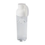 Garrafa de plástico reciclado com uma alça de silicone 600ml cor branco