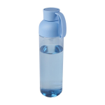 Garrafa de plástico reciclado com uma alça de silicone 600ml cor azul-claro