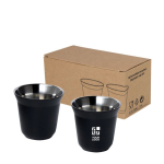 Conjunto de chávenas de café expresso de aço inoxidável de 80ml vista principal