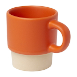 Chávena para café expresso com fundo de argila e acabamento mate 130ml cor cor-de-laranja