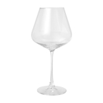 Conjunto de dois copos de vinho elegantes com base larga 680ml cor transparente segunda vista frontal