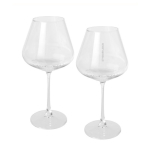 Conjunto de dois copos de vinho elegantes com base larga 680ml vista principal