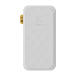 Powerbank de plástico reciclado com várias conexões 20.000 mAh cor branco segunda vista frontal