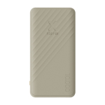 Powerbank de carregamento rápido com tecnologia FastCharge 10.000 mAh cor areia segunda vista frontal