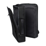 Mochila para portátil resistente de poliéster reciclado 17” cor preto vista lateral