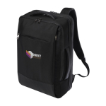 Mochila para portátil resistente de poliéster reciclado 17” cor preto vista impressão transfer