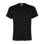 T-shirt desportiva de poliéster reciclado de homem 100 g/m2 Roly cor preto