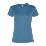 T-shirt desportiva de poliéster reciclado de mulher 100 g/m2 Roly cor azul pastel