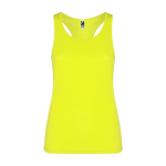 Top desportivo para mulher com tecido técnico 140 g/m2 Roly cor amarelo fluorescente