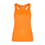 Top desportivo para mulher com tecido técnico 140 g/m2 Roly cor cor-de-laranja fluorescente