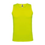 Top desportivo para homem técnico de poliéster 140 g/m2 Roly cor amarelo fluorescente