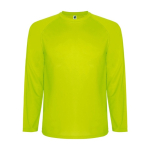 Camisola desportiva manga comprida poliéster para homem 150 g/m² Roly cor amarelo fluorescente