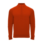 Sweatshirt desportiva com meio fecho de correr em poliéster 200 g/m² Roly cor vermelho