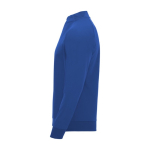 Sweatshirt desportiva com meio fecho de correr em poliéster 200 g/m² Roly cor azul real vista lateral