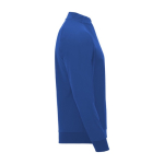 Sweatshirt desportiva com meio fecho de correr em poliéster 200 g/m² Roly cor azul real segunda vista com lateral