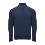 Sweatshirt desportiva com meio fecho de correr em poliéster 200 g/m² Roly cor azul-marinho