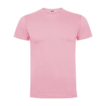 T-shirt de manga curta em algodão para homem 165 g/m² Roly cor cor-de-rosa claro