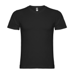 T-shirt de manga curta em algodão com gola em V para homem 155 g/m² Roly cor preto