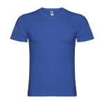 T-shirt de manga curta em algodão com gola em V para homem 155 g/m² Roly cor azul real