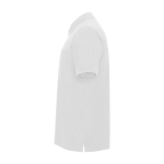 Polo piqué unissexo em algodão e poliéster com bolso 190 g/m² Roly cor branco vista lateral