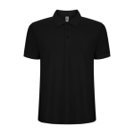 Polo piqué de homem em algodão e poliéster 190 g/m² Roly cor preto